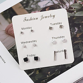 Set 7 đôi bông tai nhiều kiểu như hình (BT175 từ I đến V) mẫu mới