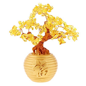 Mua 9 inch Wealth Tree Natural Crystal Feng Shui Lucky Tree for Office/Home Gift Housewarming Health Heal Gift - Yellow tại Magideal Mua 9 inch Wealth Tree Natural Crystal Feng Shui Lucky Tree for Office/Home Gift Housewarming Health Heal Gift - Yellow tại Magideal