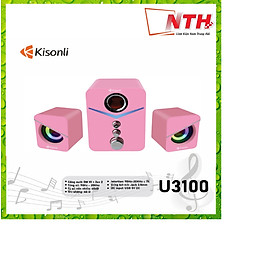 Mua Loa 2.1 Kisonli U-3100 Pink LED - HÀNG CHÍNH HÃNG