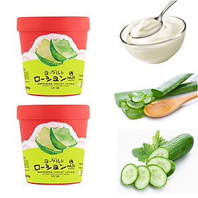Combo 2 hũ Kem Dưỡng Thể Trắng Da Hasi Chiết xuất Sữa Chua & Nha Đam - Whitening Yogurt Lotion With Aloe Vera & Cucumber Extract