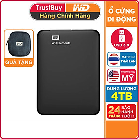 Mua Ổ Cứng Di Động WD Elements Portable 4TB 2.5 USB 3.0 - WDBU6Y0040BBK-WESN - Hàng Chính Hãng
