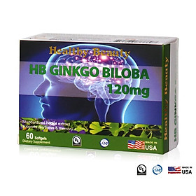 [CHÍNH HÃNG] Viên uống Bổ não HB Ginkgo Biloba 120mg nhập khẩu Mỹ, thực phẩm chức năng hoạt huyết dưỡng não, hỗ trợ tăng cường tuần hoàn não, tuần hoàn ngoại vi. tăng cường lưu thông máu não, cải thiện trí nhớ hộp 30 viên và hộp 60 viên