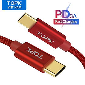 Cáp Sạc Nhanh TOPK AN80 3A USB-IPHONE PD QC3.0 Dành Cho IP 6 7 8 11 X