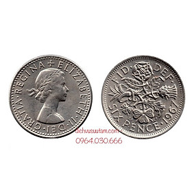 Mua Đồng xu 6 penny Anh  1 trong 10 đồng xu máy mắn nhất thế giới