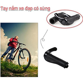 Mua Combo Tay Nắm Cao Su Xe Đạp Có Sừng và khóa chống chộm xe đạp 4 số đổi mã