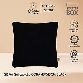Scatter Box Vỏ Gối cao cấp nhập khẩu Ireland Anh Quốc CORA Màu đen kích thước 43X43CM Phong cách hiện đại