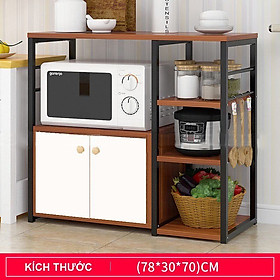 Mua  FREE SHIP  KLVS 02 - Kệ Lò Vi Sóng  Kệ Để Bếp Đa Năng ( 80x70x30) Có Ngăn Tủ - AZON TIME