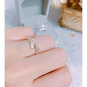 Nhẫn Bạc Hoa Hồng