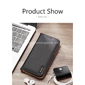 Bao da dành cho iPhone 16 Pro, iPhone 16 Pro Max hiệu Dux Ducis Hivo Series kiểu dáng thời trang cao cấp, dạng ví đưng tiền, đựng thẻ ATM, chống bụi bẩn chống va đập , chống vân tay - hàng chính hãng - Đen - Black - iPhone 16 Pro