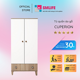 Mua Tủ quần áo gỗ 2 cánh hiện đại SMLIFE Cuperion