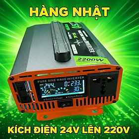 Bộ Kích Điện Inverter 24V–220V Công Suất 2200W, Sóng Sin Chuẩn, Hàng Nhật Siêu Bền