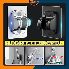 Giá Đỡ Vòi Hoa Sen Dán Tường Đế Góc Nghiêng 120o Móc Treo Vòi Xịt Nhà Tắm