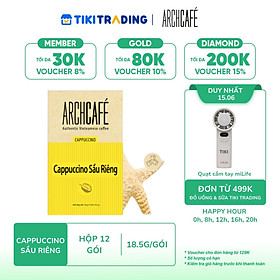 Cà phê Cappuccino Sầu Riêng Archcafé (hộp 12 gói x 18.5g)