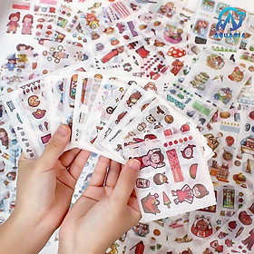 Hình ảnh Set 100 Tấm Sticker Xinh Dễ Thương Hình Dán Cute Stickers Trang Trí Sổ Tay Dán Mũ Bảo Hiểm Điện Thoại Siêu Dễ Thương - Giao Mẫu Màu Ngẫu Nhiên