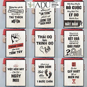 Tranh Gỗ tạo động lực, tranh slogan truyền cảm hứng - HaduDecor