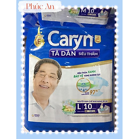 Tã Dán Người Lớn Caryn Size L 10 Miếng Vòng Hông 68 Đến 122 Cm - Bỉm Dán Người Bệnh Caryn L10 Thấm Hút