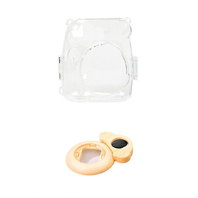 Filter Lens+Clear Case with Neck Shoulder Strap For   Instax Mini 8