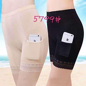 Quần đùi mặc trong váy cotton có túi