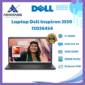 Laptop Dell Inspiron 3530 71026454 (Intel Core i7-1355U | 16GB | 512GB | Intel Iris Xe | 15.6 inch FHD | Win 11 | Office | Đen) - Hàng Chính Hãng - Bảo Hành 12 Tháng