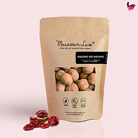 Luxe - Hạt Óc chó đỏ có vỏ (In-Shell Red Walnut) 250g Kiểm soát cân nặng, Tốt cho tim mạch, Giàu Omega-3, Tốt cho mẹ bầu