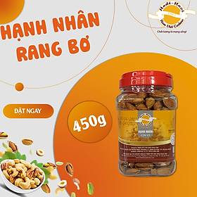 Hạt hạnh nhân rang bơ còn vỏ Hodi - NaVi hũ quai xách 450g