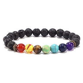 Vòng tay Lava Rock stone - Vòng cổ Tree life kèm dây - Cây sự sống - Chakra 7 luân xa các loại theo lựa chọn