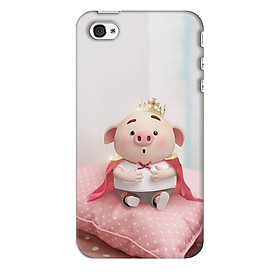 Ốp lưng nhựa cứng nhám dành cho iPhone 4S in hình Heo vua