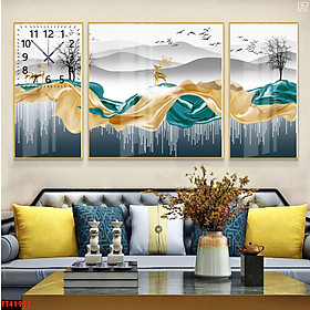 Mua Đồng Hồ Treo Tường Phòng Khách Bộ 3 Tráng Gương Động Vật Tuyệt Đẹp