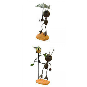 2x Ant Figurine Statue Home Office Desktop Ornament