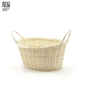 Giỏ mây trắng đựng Bánh mỳ/Decor/Picnic/Trái cây...(25x30x15cm) / ECOHUB