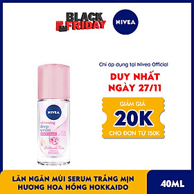 Lăn Ngăn Mùi Nivea Serum Trắng Mịn Hương Hoa Hồng Hokkaido (40ml) 85301