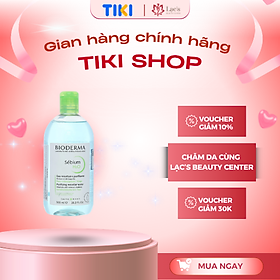 Dung dịch làm sạch và tẩy trang công nghệ Micellar cho da hỗn hợp, da dầu, và da mụn Bioderma Sebium H2O - 500ml
