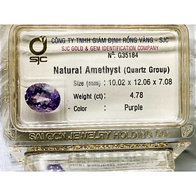 Mua Viên thạch anh tím amethyst màu đậm hàng Nam Mỹ oval 4.78ct 35184