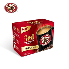 Cà phê hòa tan 3in1 HIGHLANDS COFFEE hộp 20 gói x 17g