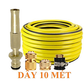 Mua ️️ Bộ dây vòi xịt nước rửa xe tưới cây   loại 3m 5m 206587 đầu đồng cút đồng nối đồng+ đai