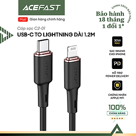 Cáp Acefast USB-C to Light.ning MFI 1.2m - C2-01 Hàng chính hãng Acefast