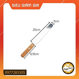 Mua Dao chà láng bánh kem bằng thép không gỉ lưỡi thẳng cán gỗ 6 inch  8 inch 10 inch