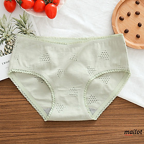 Combo 5 Quần lót nữ Cotton cao cấp êm mịn Kiểu dáng hiện đại Thiết kế lỗ thông hơi quả dâu Đáy quần kháng khuẩn tiêu chuẩn AAA Cạp chun mềm bền chắc Đường may đẹp tinh tế quyến rũ - MaiLot QL052