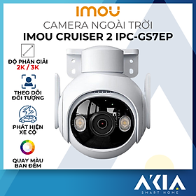 Camera Wifi ngoài trời Imou Cruiser 2 IPC-GS7EP-5M0WE - 3MP/5MP, độ phân giải cao 2K / 3K, phát hiện người và xe cộ, có màu ban đêm - Hàng chính hãng