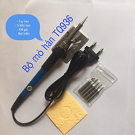 Mua Bộ Mỏ hàn chì điều chỉnh nhiệt độ 60w +5 mũi hàn tiêu chuẩn của châu âu
