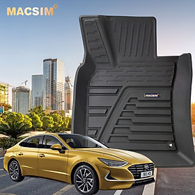 Thảm lót sàn xe ô tô Huyndai Sonata 2020 -tới nay, Nhãn hiệu Macsim  chất liệu nhựa TPE đúc khuôn cao cấp.