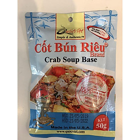 GIA VỊ NẤU Bún riêu Quốc Việt Foods 50g-Gia vị hoàn chỉnh nhập khẩu