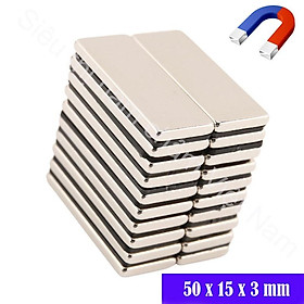 Nam châm hình chữ nhật 50x15x3mm, nam châm vĩnh cửu mạnh