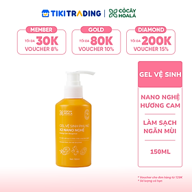 Cocayhoala Gel vệ sinh x2 nano nghệ hương cam 150ml