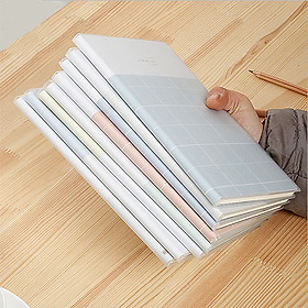 Sổ vở kẻ ngang họa tiết lưới vuông bọc bìa trong 144 trang A5 14x20,5cm - 1 mẫu - màu ngẫu nhiên