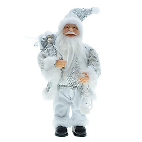 Santa Doll Christmas Figure Sculpture Figurine for Table Party Living Room