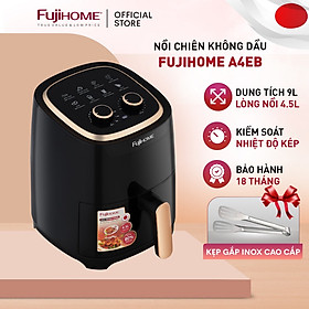 Nồi chiên không dầu cơ nhập khẩu Nhật Bản 4.5L Fujihome A4EB tự ngắt an