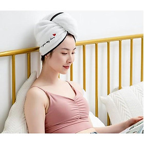 Mua Khăn ủ Tóc  Khăn bông quấn đầu làm khô tóc siêu tốc My Love  turban quấn ủ tóc cho mẹ và bé