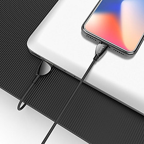 Cáp sạc nhanh và truyền dữ liệu Lightning Hoco vỏ làm bằng nhôm siêu bền dài 1.2m - Hàng chính hãng
