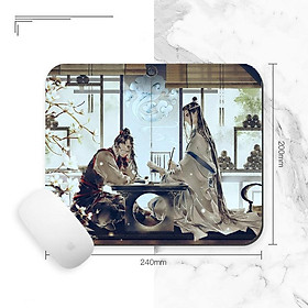 Miếng lót chuột IN HÌNH Ma đạo tổ sư Ngụy Anh Lam Trạm anime chibi tiện lợi xinh xắn